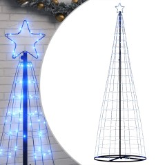 vidaXL Albero di Natale a LED 550 LED Blu 304 cm