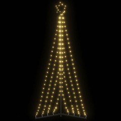 vidaXL Albero di Natale a LED 339 LED Bianco Caldo 187 cm