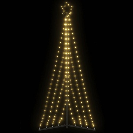 vidaXL Albero di Natale a LED 339 LED Bianco Caldo 187 cm