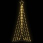 vidaXL Albero di Natale a LED 339 LED Bianco Caldo 187 cm