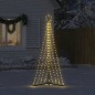 vidaXL Albero di Natale a LED 339 LED Bianco Caldo 187 cm