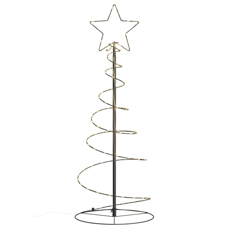 vidaXL Albero di Natale a LED 80 LED Bianco Caldo 120 cm vidaXL Albero di Natale a LED 80 LED Bianco Caldo 120 cm