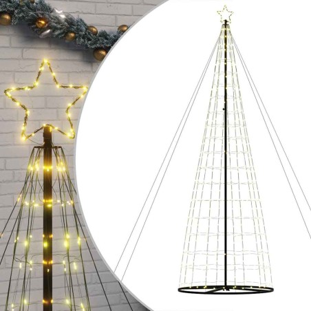 vidaXL Albero di Natale a LED 1534 LED Bianco Caldo 503 cm