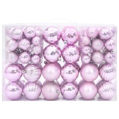 vidaXL Palline di Natale 100 pz Rosa Ø3/4/6 cm