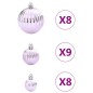 vidaXL Palline di Natale 100 pz Rosa Ø3/4/6 cm
