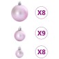 vidaXL Palline di Natale 100 pz Rosa Ø3/4/6 cm