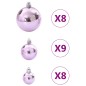 vidaXL Palline di Natale 100 pz Rosa Ø3/4/6 cm