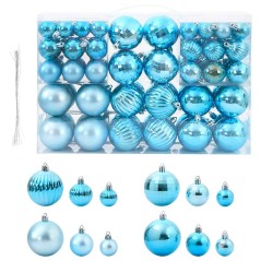 vidaXL Palline di Natale 100 pz Turchesi Ø3/4/6 cm