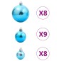 vidaXL Palline di Natale 100 pz Turchesi Ø3/4/6 cm