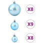 vidaXL Palline di Natale 100 pz Turchesi Ø3/4/6 cm