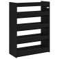vidaXL Scarpiera Nera 60x25x81 cm in Legno Multistrato