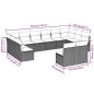 vidaXL Set Divano Giardino 12 pz con Cuscini Grigio Chiaro Polyrattan