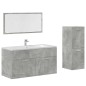 vidaXL Set Mobili da Bagno 3 pz Grigio Cemento in Legno Multistrato vidaXL Set Mobili da Bagno 3 pz Grigio Cemento in Legno Multistrato