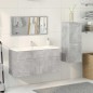 vidaXL Set Mobili da Bagno 3 pz Grigio Cemento in Legno Multistrato vidaXL Set Mobili da Bagno 3 pz Grigio Cemento in Legno Multistrato