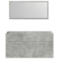 vidaXL Set Mobili da Bagno 3 pz Grigio Cemento in Legno Multistrato vidaXL Set Mobili da Bagno 3 pz Grigio Cemento in Legno Multistrato