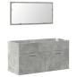 vidaXL Set Mobili da Bagno 3 pz Grigio Cemento in Legno Multistrato vidaXL Set Mobili da Bagno 3 pz Grigio Cemento in Legno Multistrato
