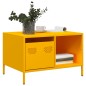 vidaXL Tavolino Giallo Senape 68,5x50x43,5cm Acciaio Laminato a Freddo vidaXL Tavolino Giallo Senape 68,5x50x43,5cm Acciaio Laminato a Freddo