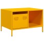 vidaXL Tavolino Giallo Senape 68,5x50x43,5cm Acciaio Laminato a Freddo vidaXL Tavolino Giallo Senape 68,5x50x43,5cm Acciaio Laminato a Freddo
