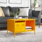 vidaXL Tavolino Giallo Senape 68,5x50x43,5cm Acciaio Laminato a Freddo vidaXL Tavolino Giallo Senape 68,5x50x43,5cm Acciaio Laminato a Freddo