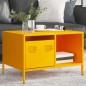 vidaXL Tavolino Giallo Senape 68,5x50x43,5cm Acciaio Laminato a Freddo vidaXL Tavolino Giallo Senape 68,5x50x43,5cm Acciaio Laminato a Freddo