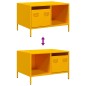 vidaXL Tavolino Giallo Senape 68,5x50x43,5cm Acciaio Laminato a Freddo vidaXL Tavolino Giallo Senape 68,5x50x43,5cm Acciaio Laminato a Freddo
