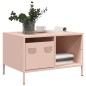 vidaXL Tavolino Rosa 68,5x50x43,5 cm in Acciaio Laminato a Freddo vidaXL Tavolino Rosa 68,5x50x43,5 cm in Acciaio Laminato a Freddo