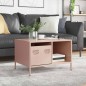 vidaXL Tavolino Rosa 68,5x50x43,5 cm in Acciaio Laminato a Freddo vidaXL Tavolino Rosa 68,5x50x43,5 cm in Acciaio Laminato a Freddo