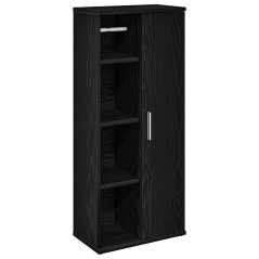 vidaXL Mobile da Bagno con Portarotolo Nero 39x22x90 cm