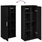 vidaXL Mobile da Bagno con Portarotolo Nero 39x22x90 cm vidaXL Mobile da Bagno con Portarotolo Nero 39x22x90 cm