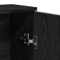 vidaXL Mobile da Bagno con Portarotolo Nero 39x22x90 cm vidaXL Mobile da Bagno con Portarotolo Nero 39x22x90 cm