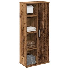 vidaXL Mobile da Bagno con Portarotolo Legno Antico 39x22x90 cm