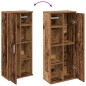 vidaXL Mobile da Bagno con Portarotolo Legno Antico 39x22x90 cm