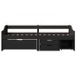 vidaXL Dormeuse con 3 Cassetti senza Materasso Nero 90x200 cm IRUN