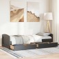 vidaXL Dormeuse con 2 Cassetti senza Materasso Nero 90x200 cm IRUN vidaXL Dormeuse con 2 Cassetti senza Materasso Nero 90x200 cm IRUN