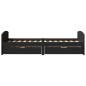 vidaXL Dormeuse con 2 Cassetti senza Materasso Nero 90x200 cm IRUN vidaXL Dormeuse con 2 Cassetti senza Materasso Nero 90x200 cm IRUN