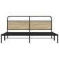 vidaXL Giroletto senza Materaso in Metallo Rovere Sonoma 183x213 cm vidaXL Giroletto senza Materaso in Metallo Rovere Sonoma 183x213 cm
