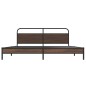 vidaXL Giroletto senza Materaso in Metallo Rovere Marrone 193x203 cm