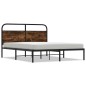 vidaXL Giroletto senza Materasso Rovere Fumo 120x200 cm in Truciolato vidaXL Giroletto senza Materasso Rovere Fumo 120x200 cm in Truciolato