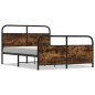 vidaXL Giroletto senza Materasso Rovere Fumo 120x190 cm in Truciolato