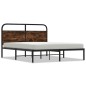 vidaXL Giroletto senza Materasso Rovere Fumo 150x200 cm in Truciolato vidaXL Giroletto senza Materasso Rovere Fumo 150x200 cm in Truciolato