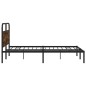 vidaXL Giroletto senza Materasso Rovere Fumo 150x200 cm in Truciolato vidaXL Giroletto senza Materasso Rovere Fumo 150x200 cm in Truciolato