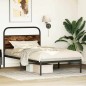vidaXL Giroletto senza Materasso Rovere Fumo 107x203 cm in Truciolato vidaXL Giroletto senza Materasso Rovere Fumo 107x203 cm in Truciolato