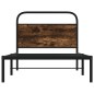 vidaXL Giroletto senza Materasso Rovere Fumo 107x203 cm in Truciolato vidaXL Giroletto senza Materasso Rovere Fumo 107x203 cm in Truciolato