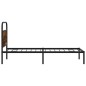 vidaXL Giroletto senza Materasso Rovere Fumo 107x203 cm in Truciolato vidaXL Giroletto senza Materasso Rovere Fumo 107x203 cm in Truciolato
