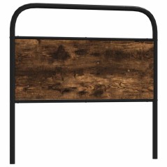 vidaXL Testiera Rovere Fumo 107 cm in Acciaio e Legno Multistrato