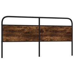 vidaXL Testiera Rovere Fumo 180 cm in Acciaio e Legno Multistrato