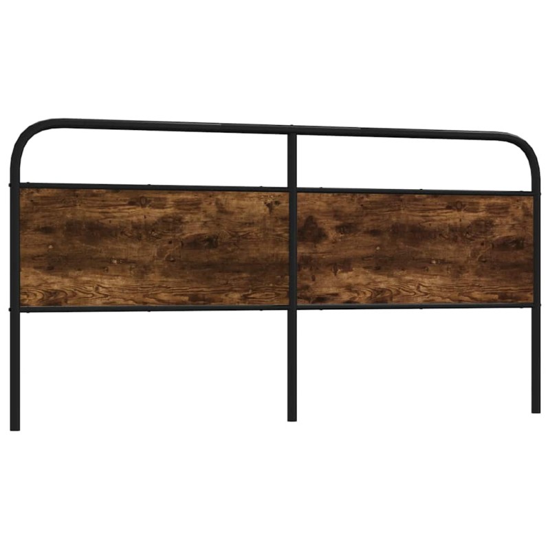 vidaXL Testiera Rovere Fumo 180 cm in Acciaio e Legno Multistrato vidaXL Testiera Rovere Fumo 180 cm in Acciaio e Legno Multistrato