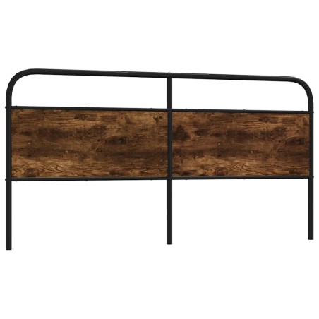 vidaXL Testiera Rovere Fumo 180 cm in Acciaio e Legno Multistrato