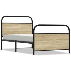 vidaXL Giroletto senza Materasso Rovere Sonoma 100x190cm in Truciolato