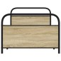 vidaXL Giroletto senza Materasso Rovere Sonoma 100x190cm in Truciolato